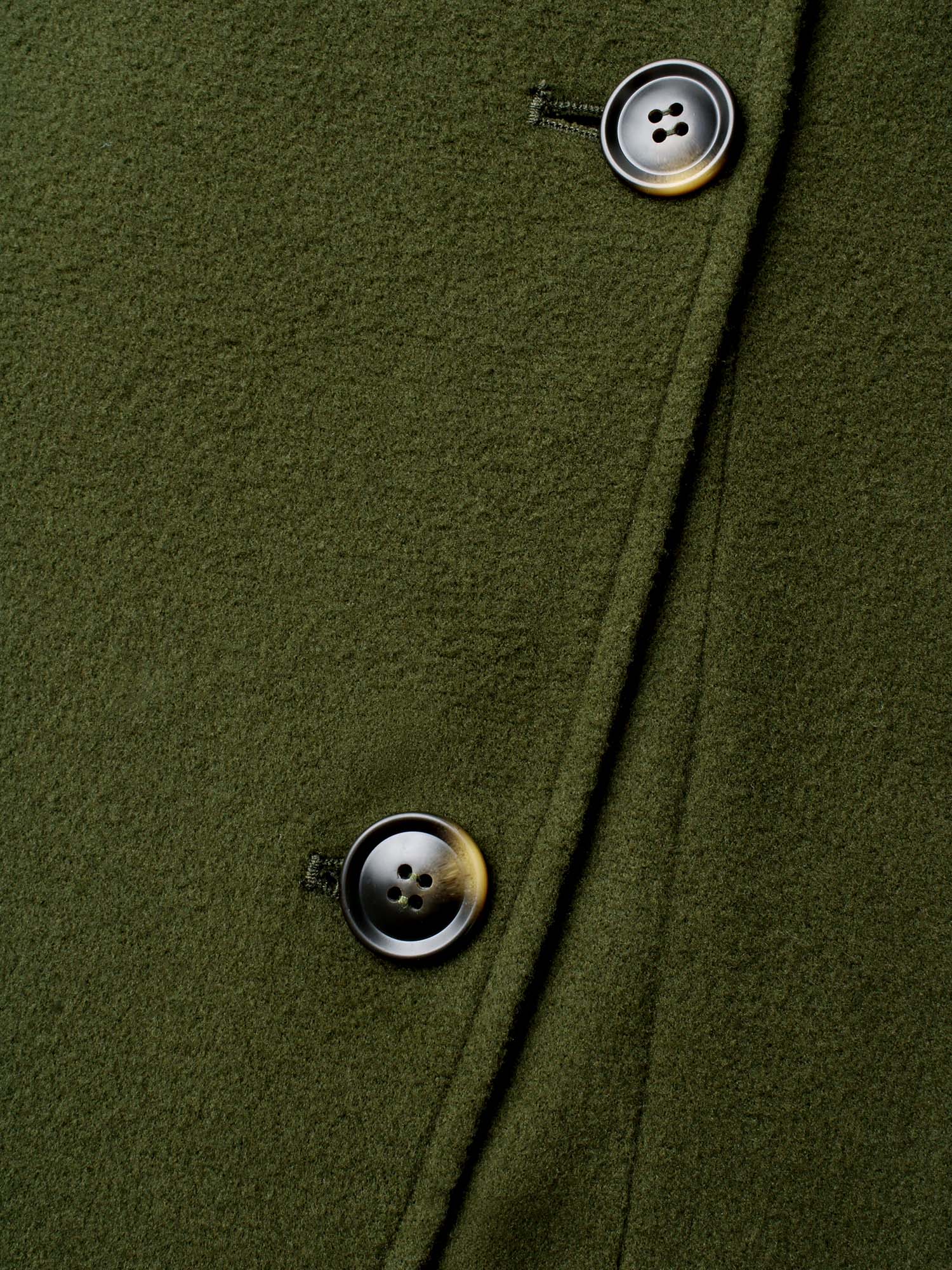 Solid Wrap Button Up Asymmetrical Hem Coat