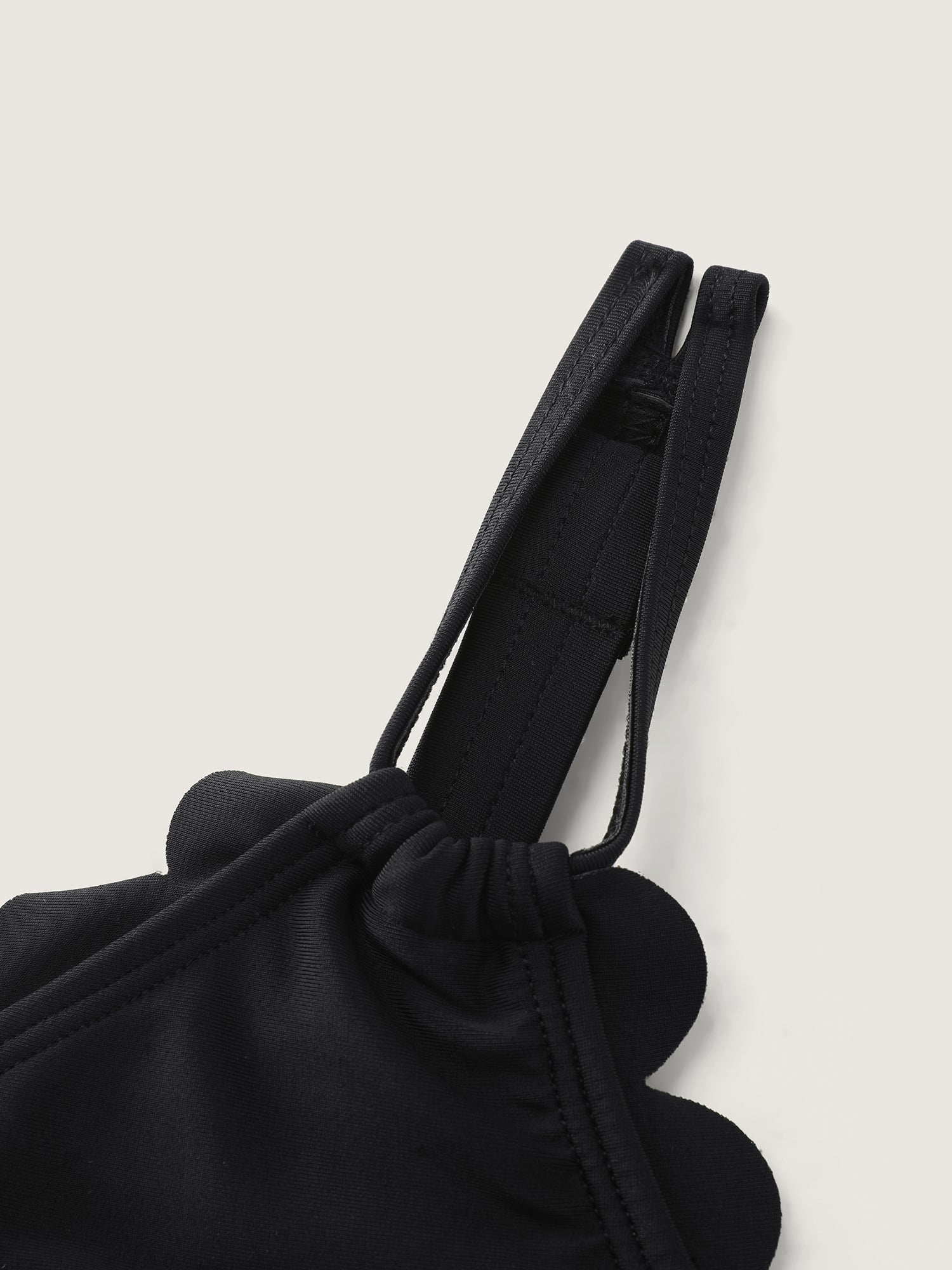 Laser Cut Arc-Shaped Hem Knotted Swim Dress