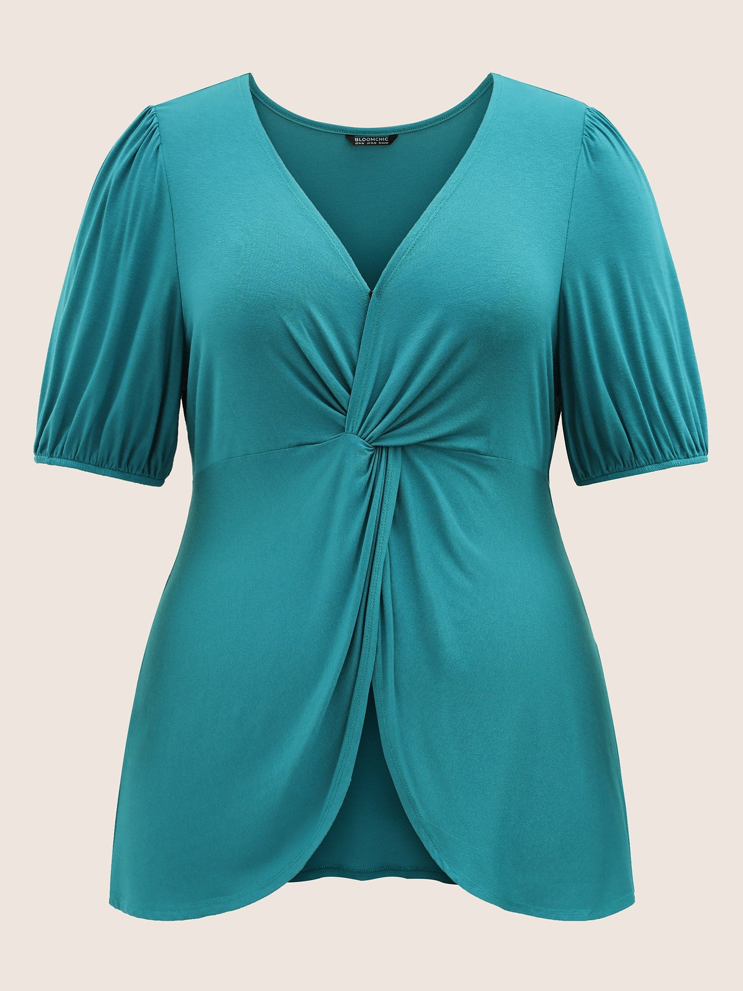 Supersoft Essentials Twist Front Elastic Cuffs Knit Top