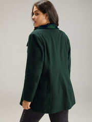 Plaid Patchwork Lapel Collar Zipper Coat