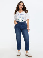 Stretchy High-Rise Cropped Jeans