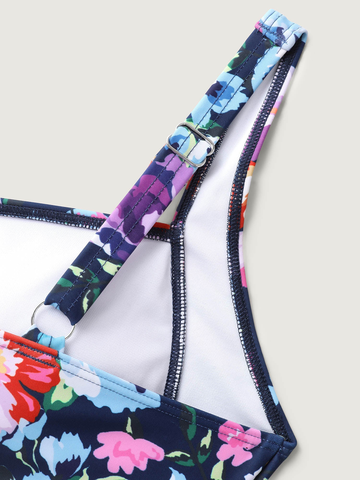 Floral Fun Ruched One-Piece Swimsuit