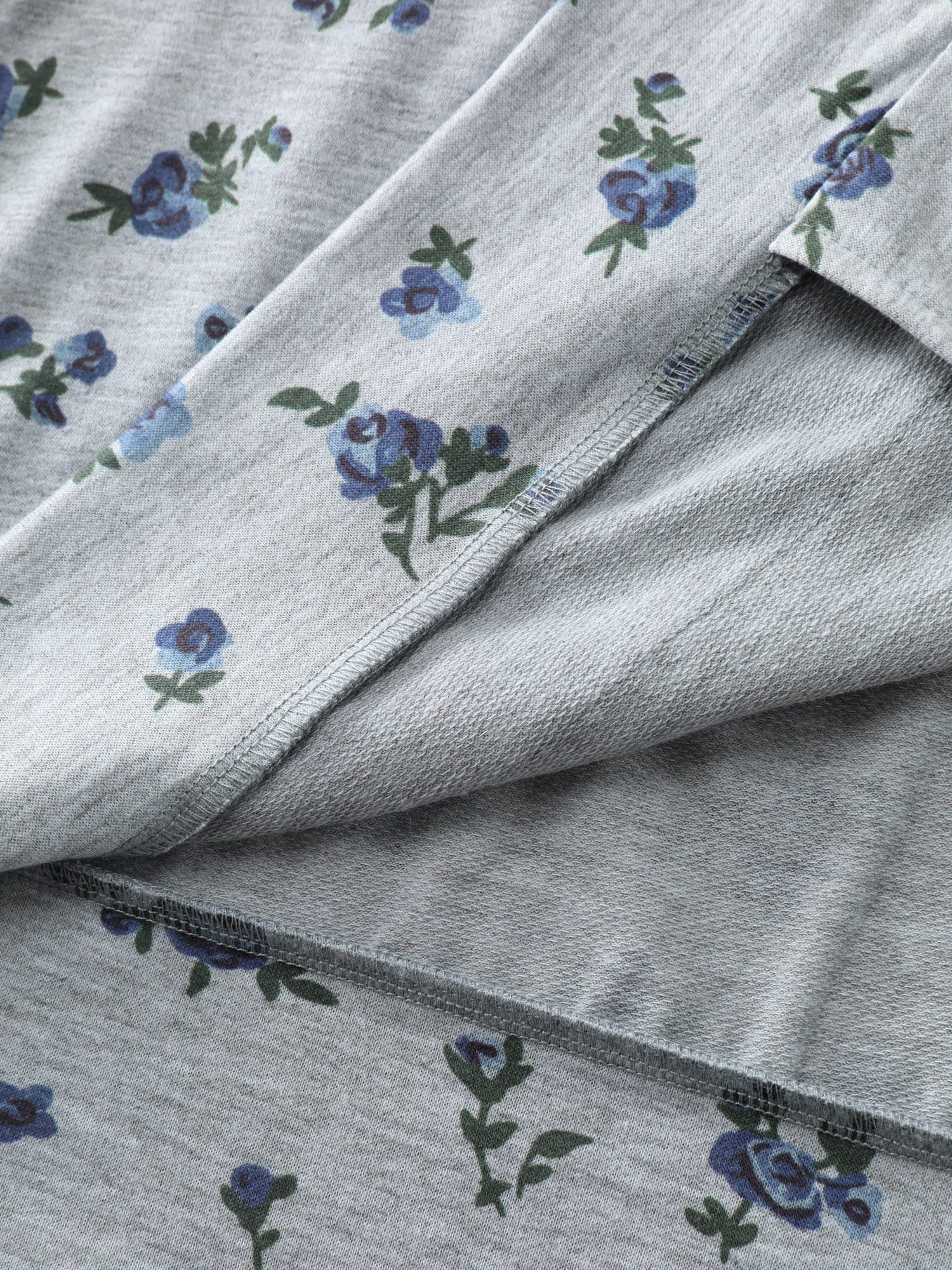 Floral Print Zipper Hoodie