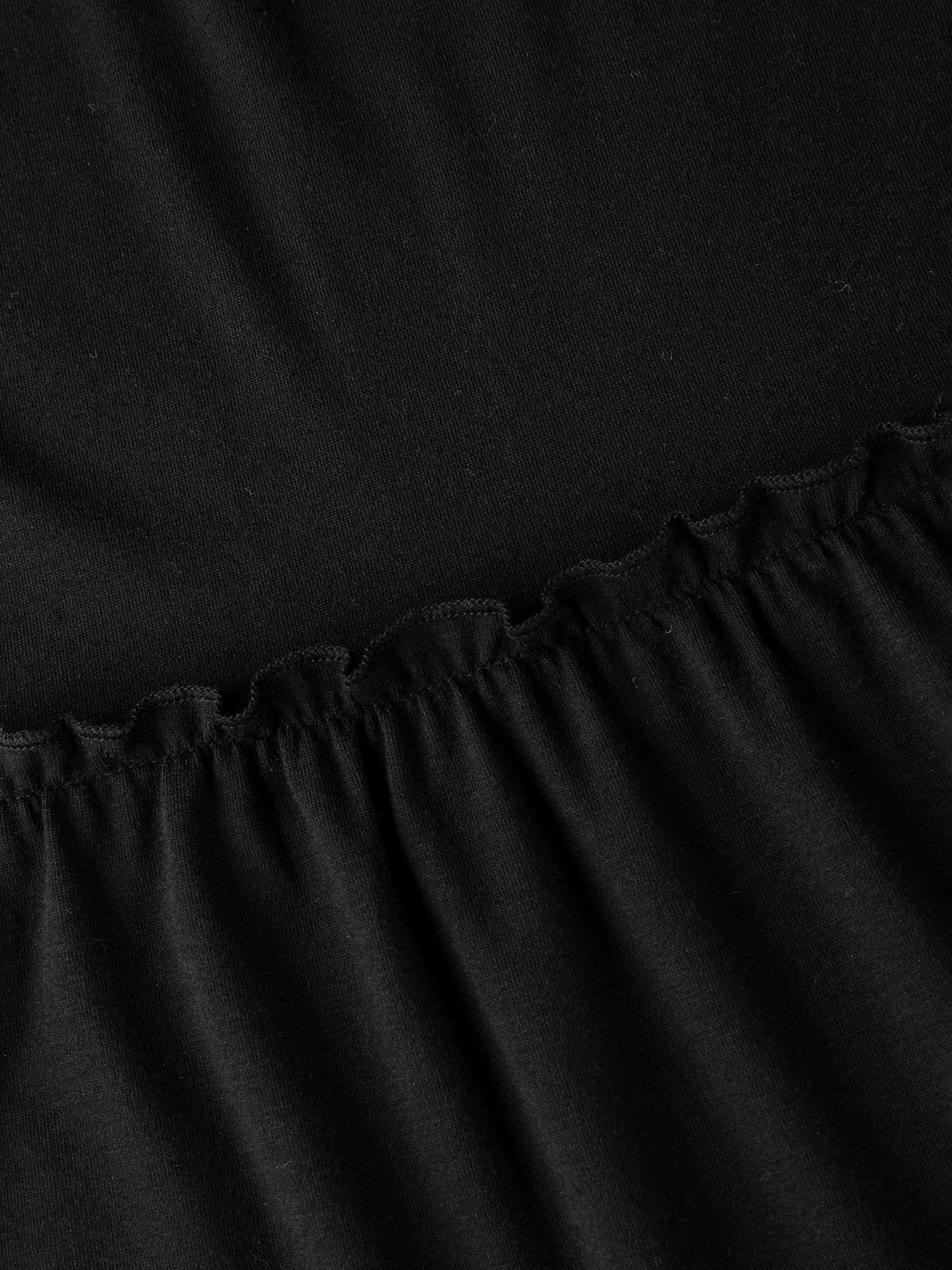 Stretchy Ruffled Hem Tiered Pants