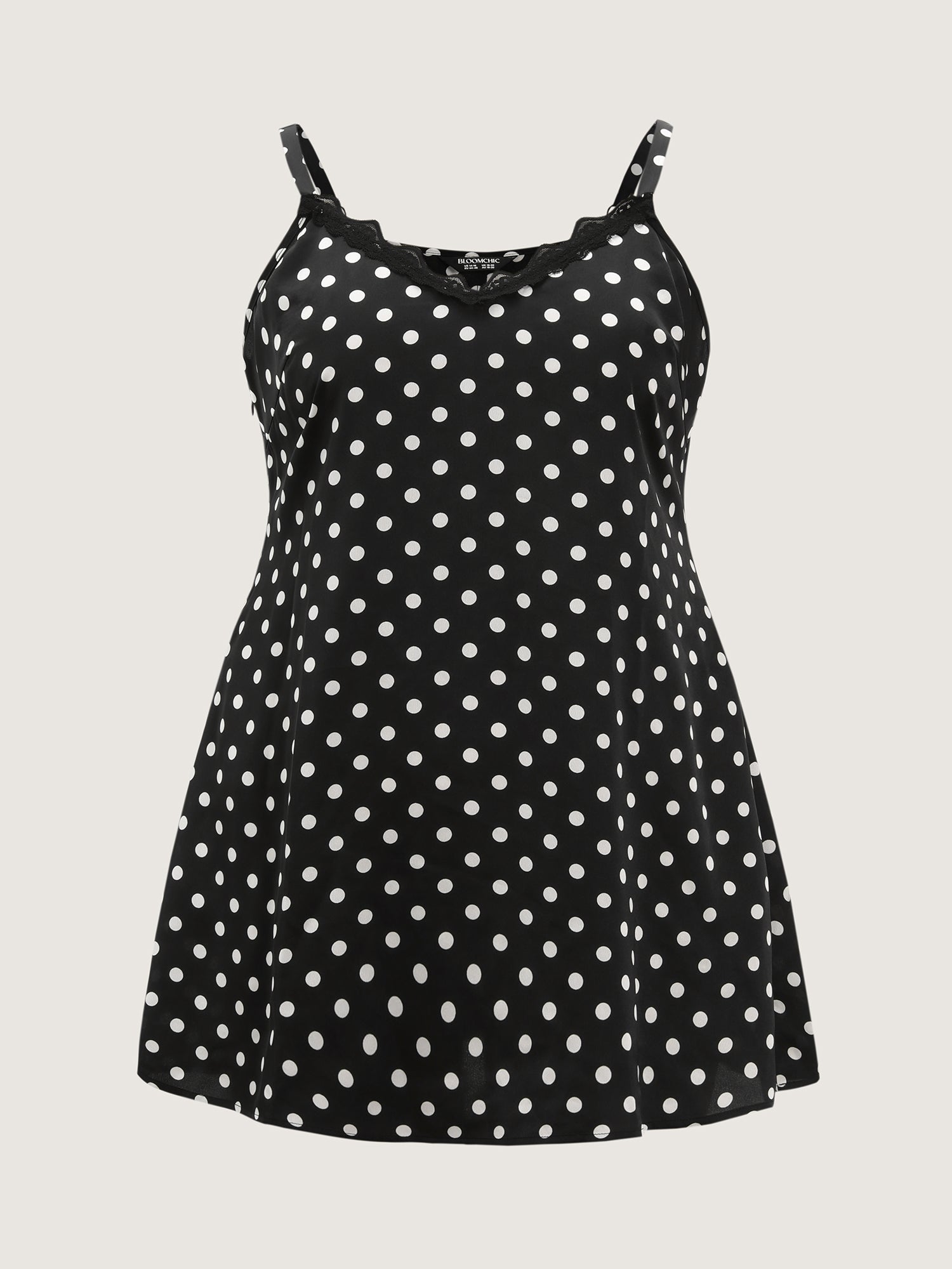 Polka Dot Charm V-Neckline Nightgown