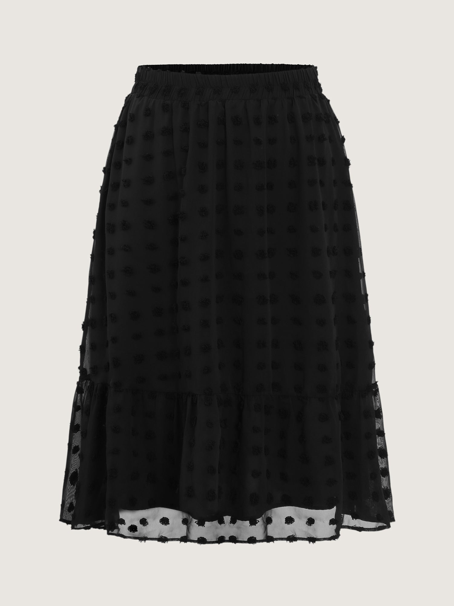 Chiffon Textured Stretchy Waist Maxi Skirt