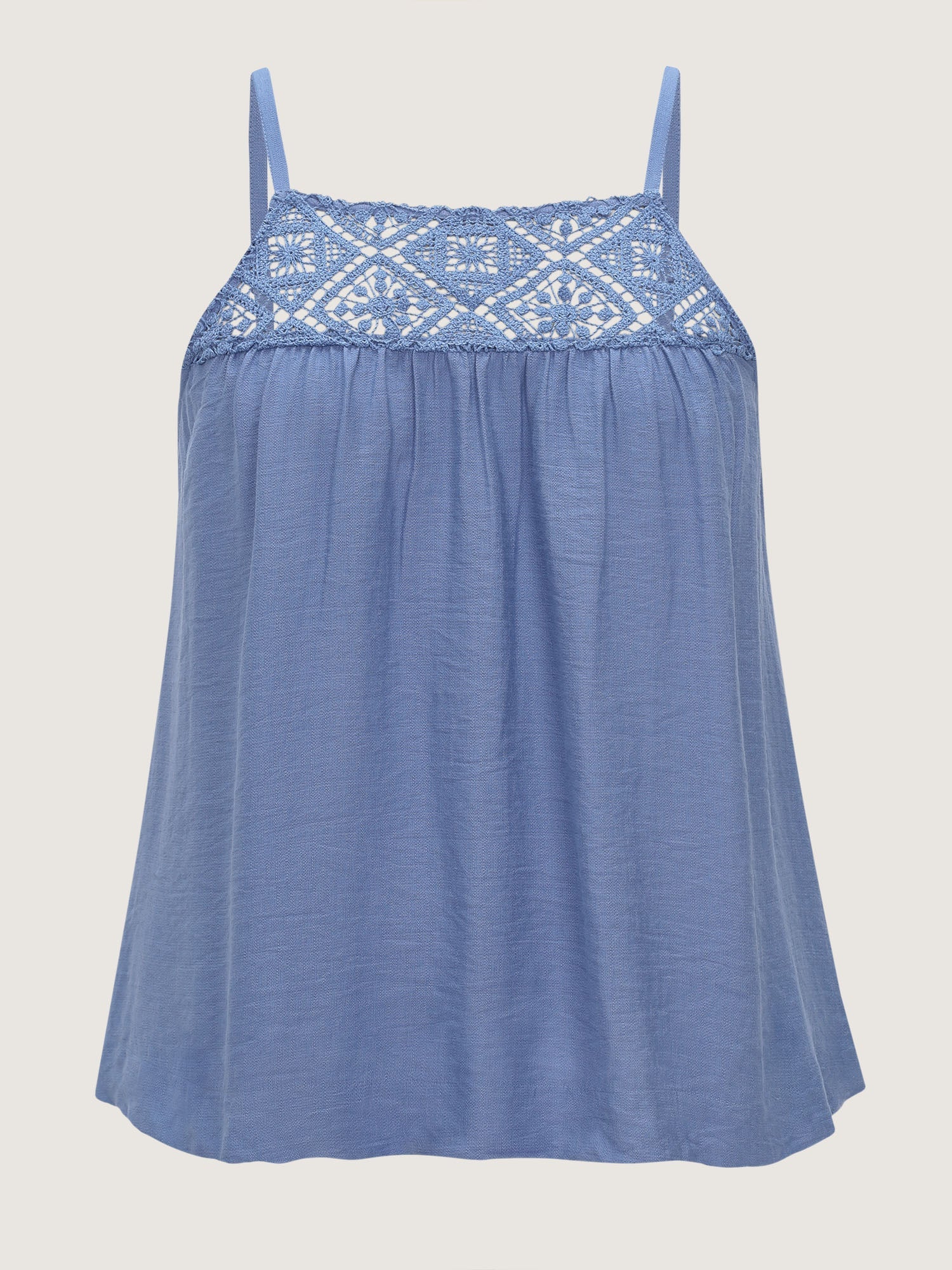 Cut-Out Neckline Cami Plain Tank Top