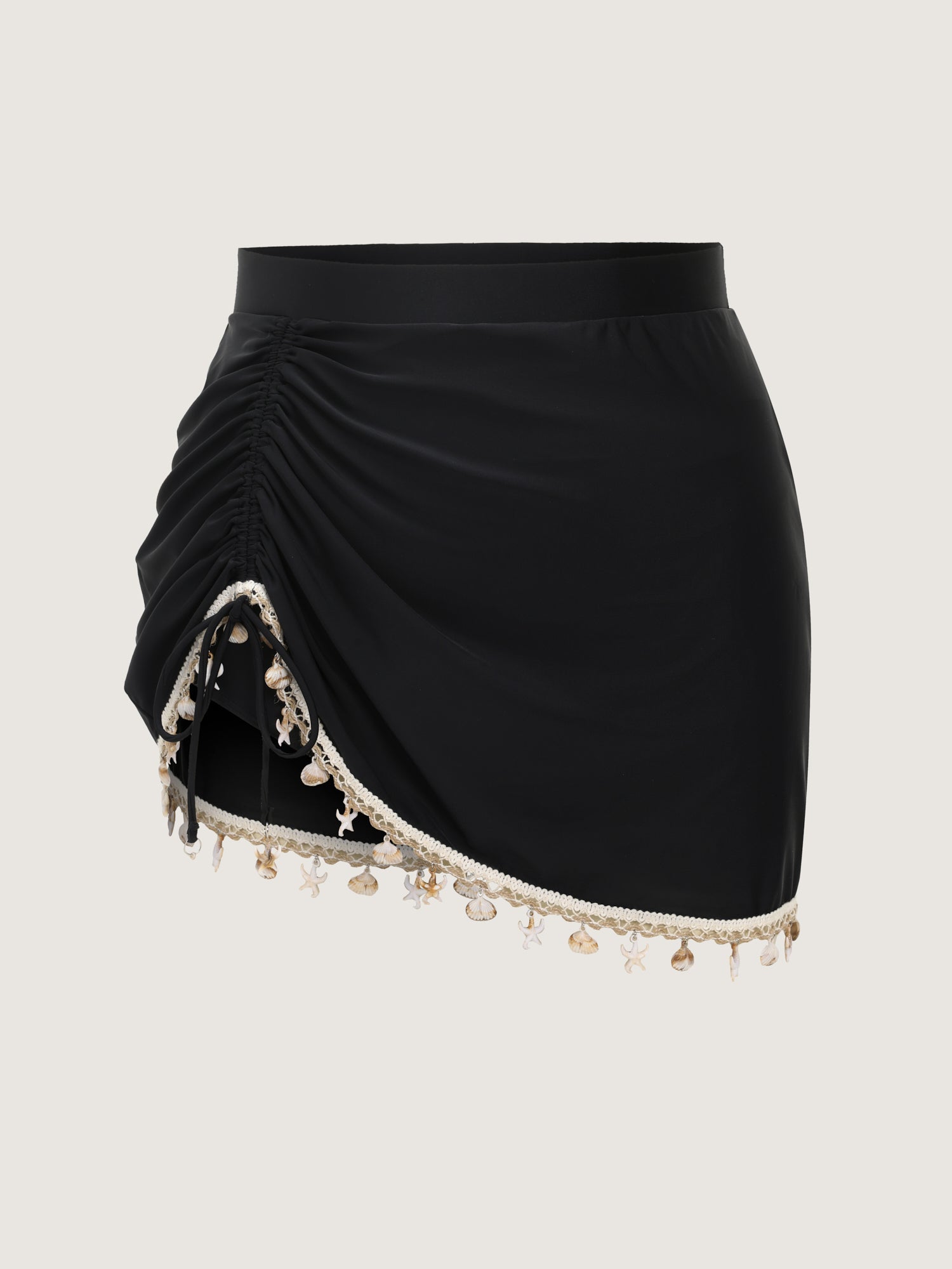Seashell Detail Adjustable Coverage Swim Bottoms