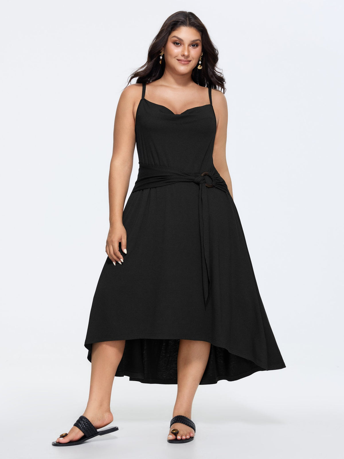 Supersoft High Low Hem Sleeveless Midi Dress