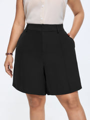 Pull-On Straight-Leg Shorts