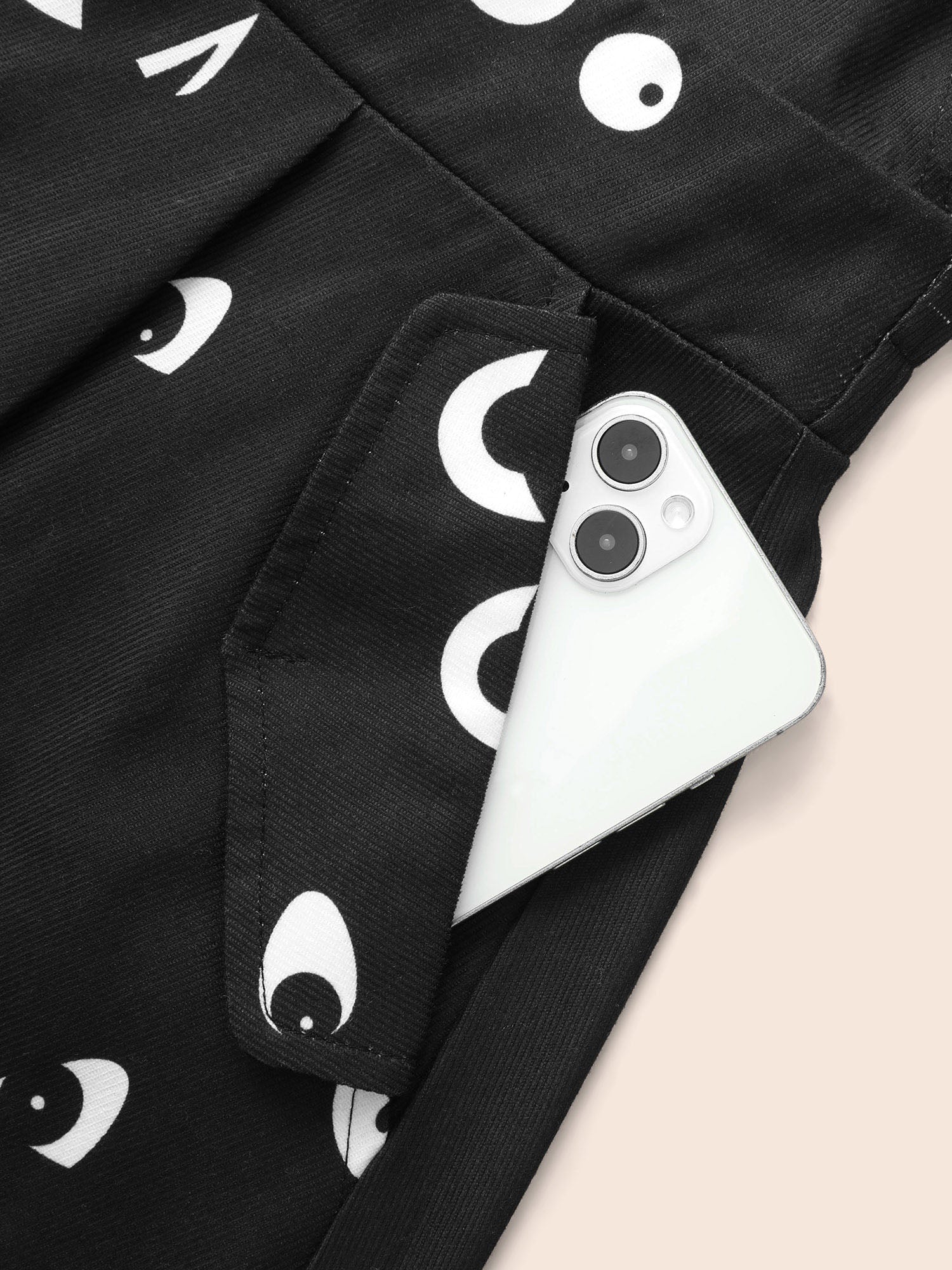 Bat Eyes Overall Straps Skirt Midi Dress