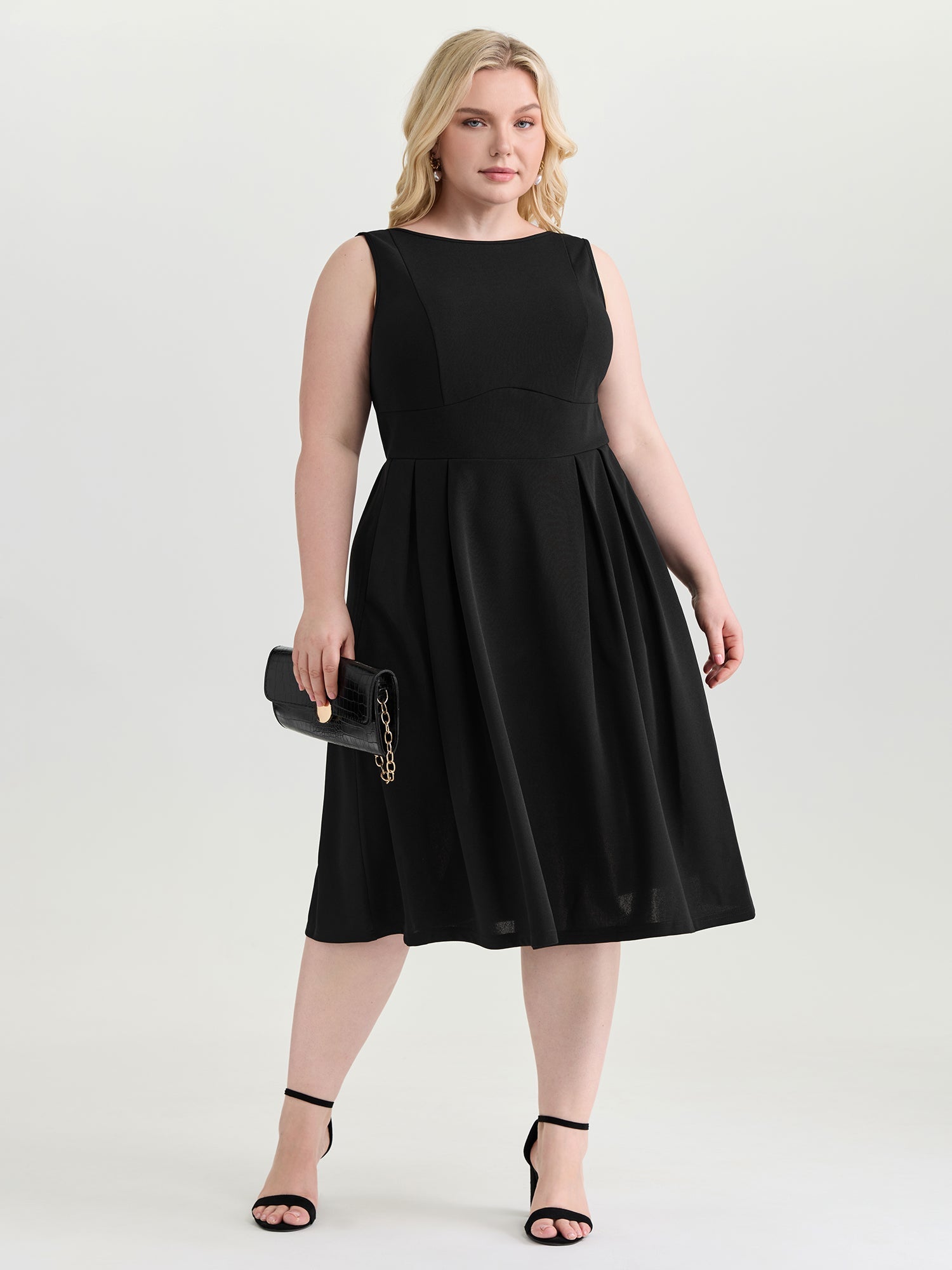Sensational Open Back Cinched-Waist Midi Dress