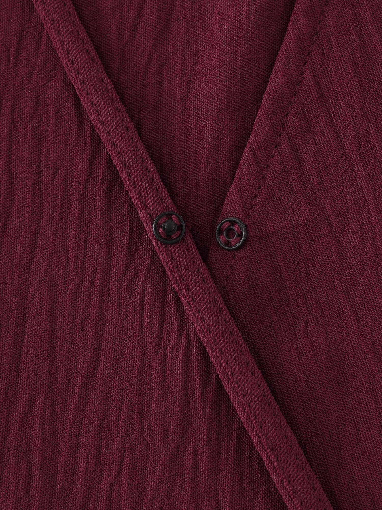 Stretchy Waist Side-Tie Plain Blouse