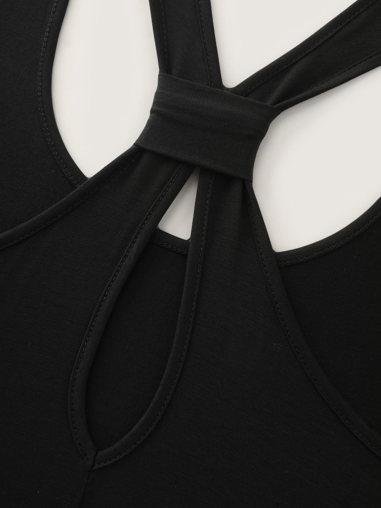 Supersoft Stretchy Wide-Straps Plain Maxi Dress