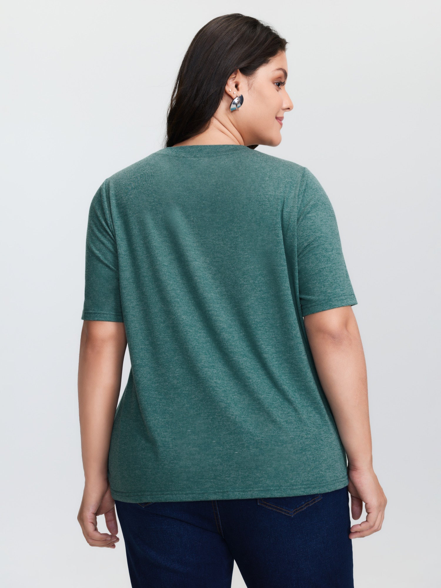 Supersoft Floral Motif Round Neck T-Shirt