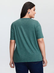 Supersoft Floral Motif Round Neck T-Shirt