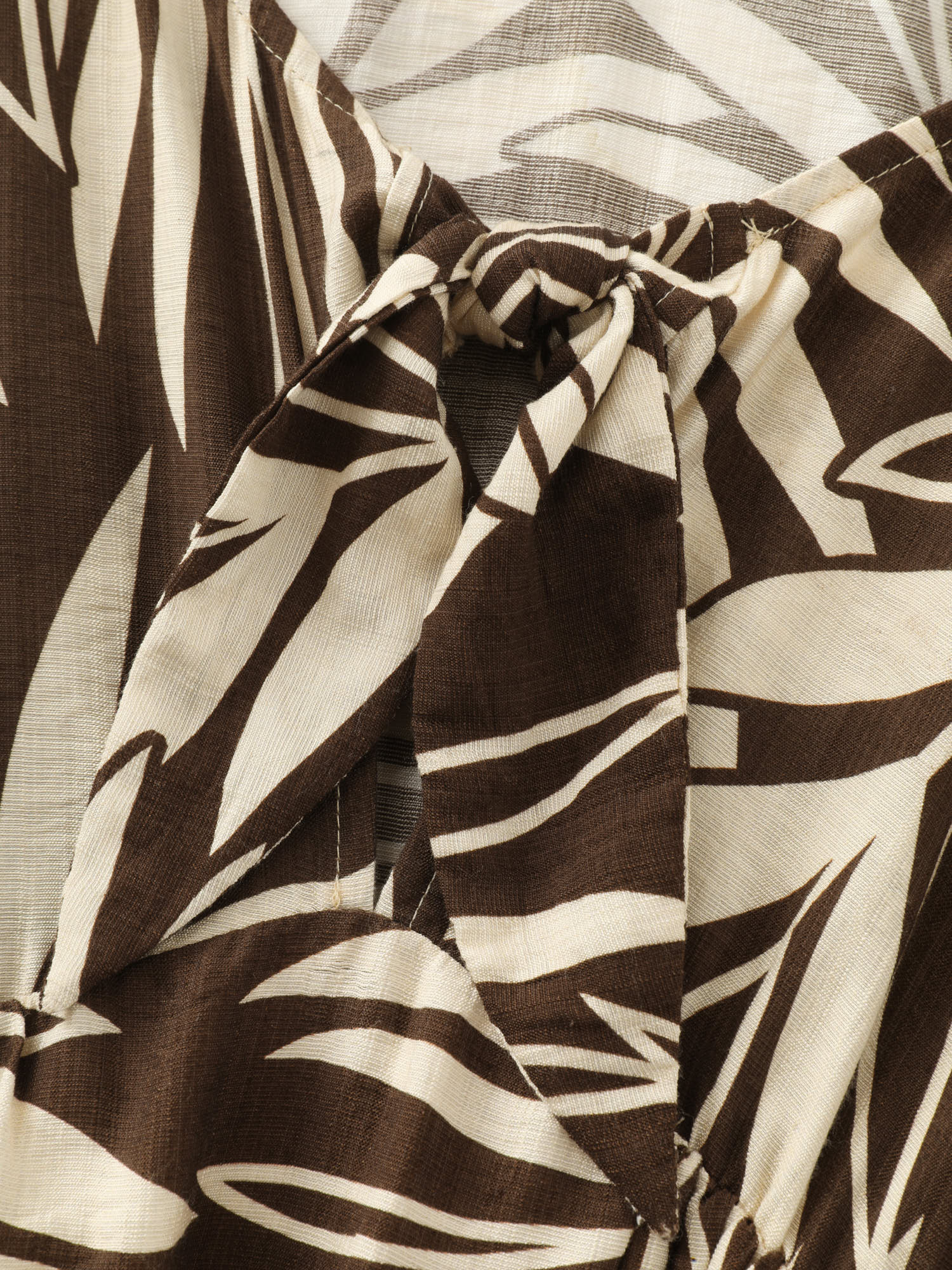 Tropical Print Cut-Out Mini Dress
