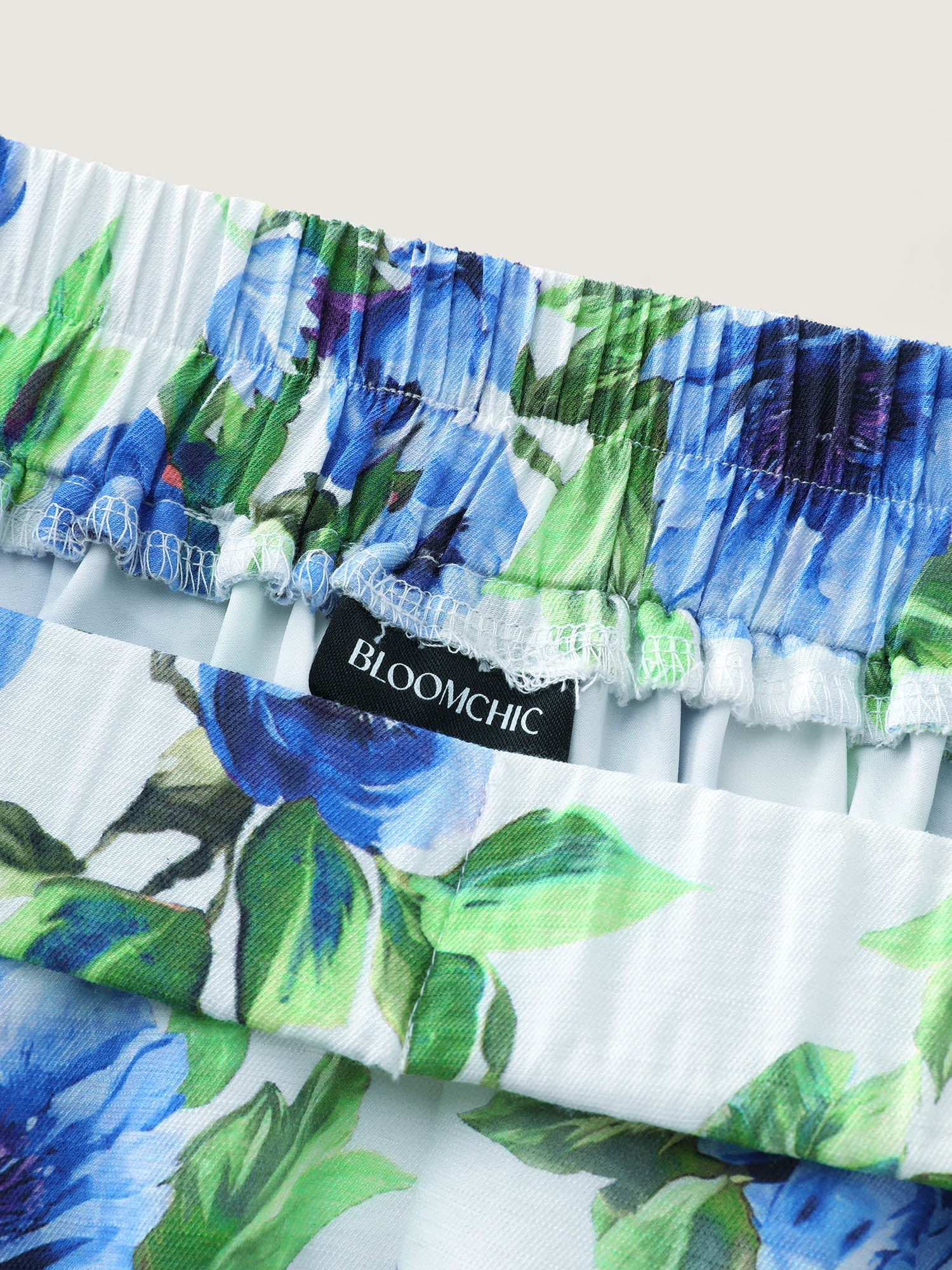 Refreshing Floral Print Slit Maxi Skirt