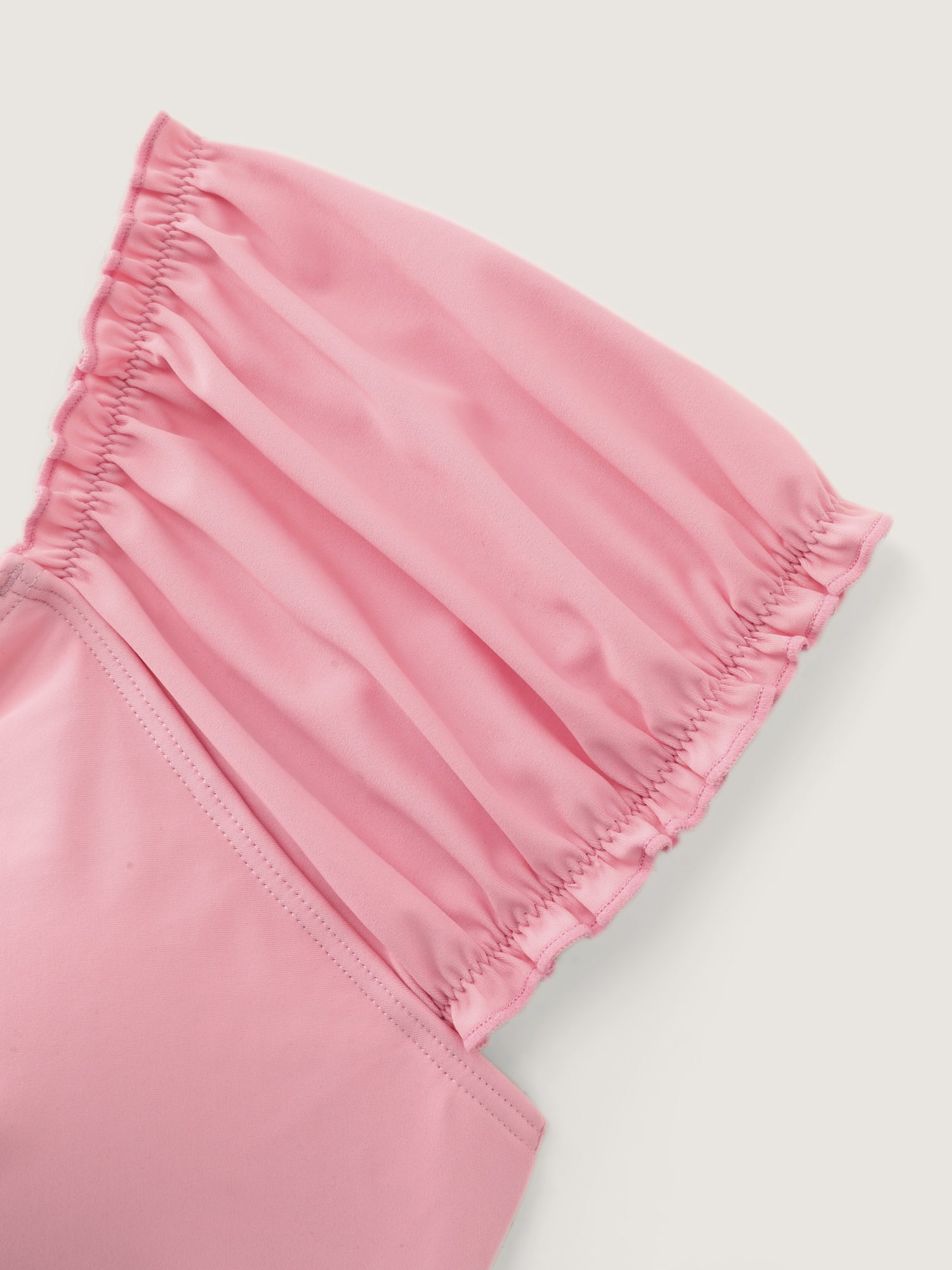 Stretchy Sleeve Knotted Front Swim Top