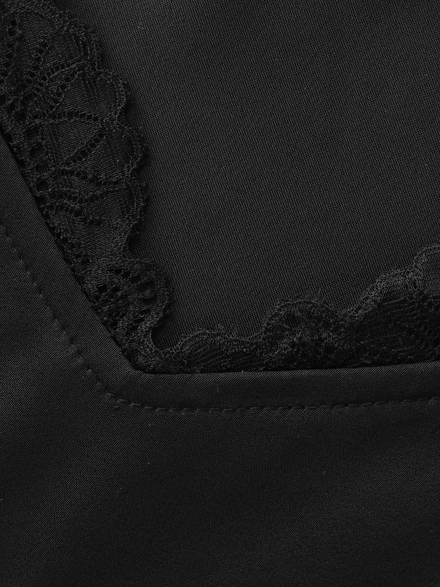 Flirty Lace Neckline Plain Tank Top