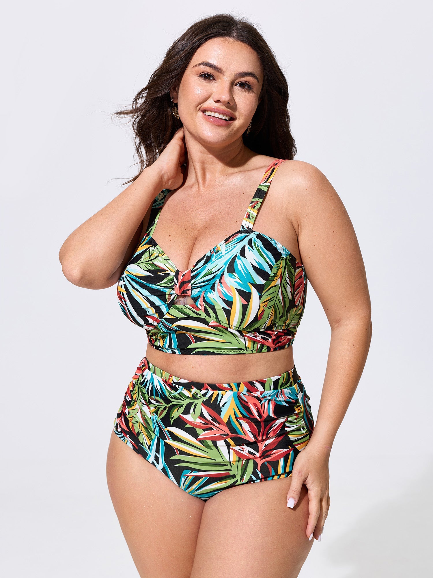 Tropical Vibes Sheer Sarong Set Swim Bottoms