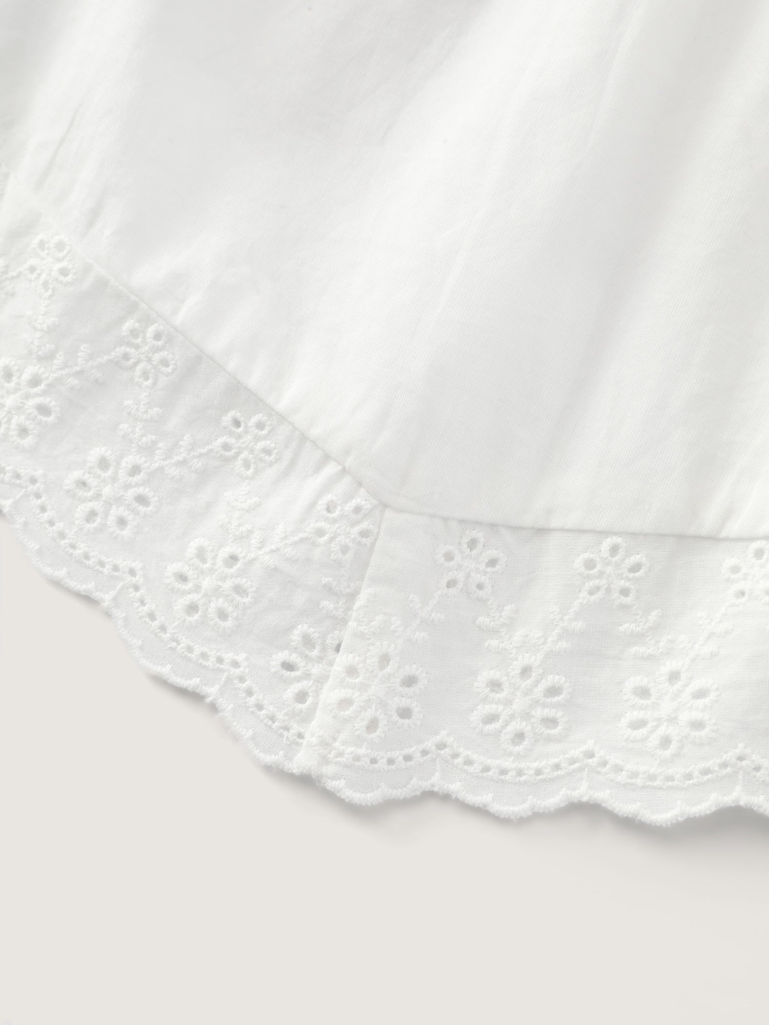 Cotton V-Neck Tiered Plain Blouse