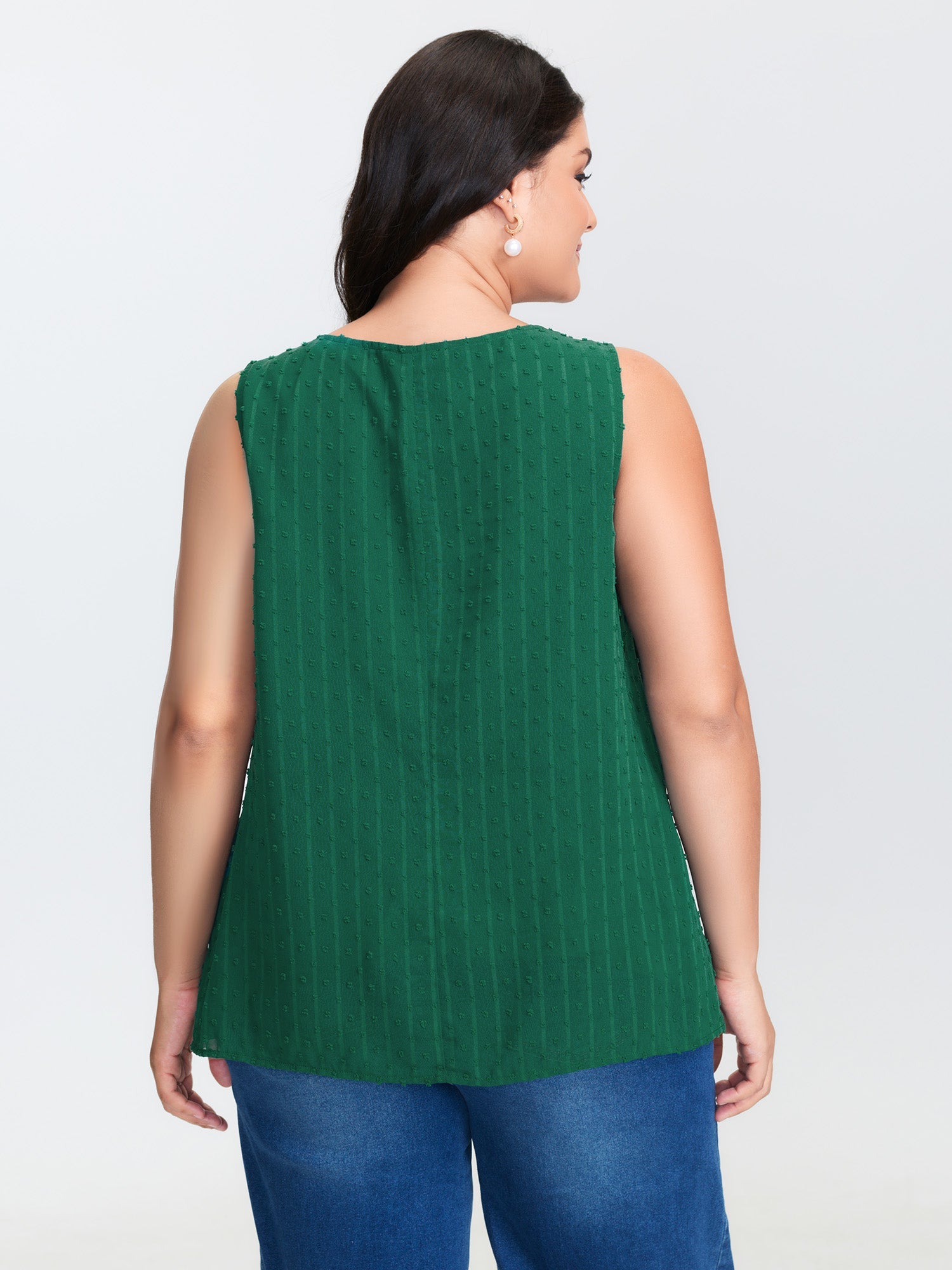Textured Lace V-Neck Tank Top
