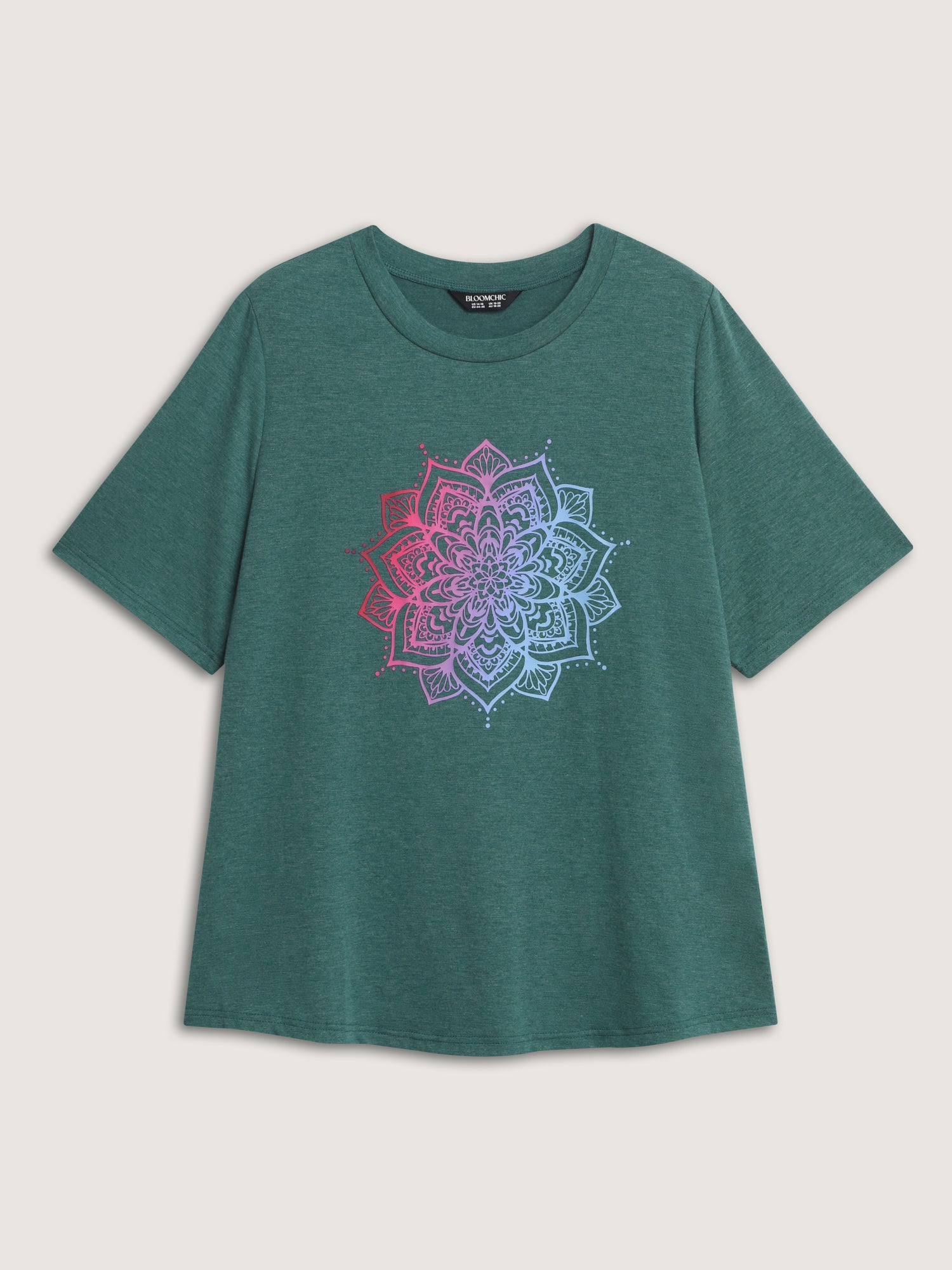 Supersoft Floral Motif Round Neck T-Shirt