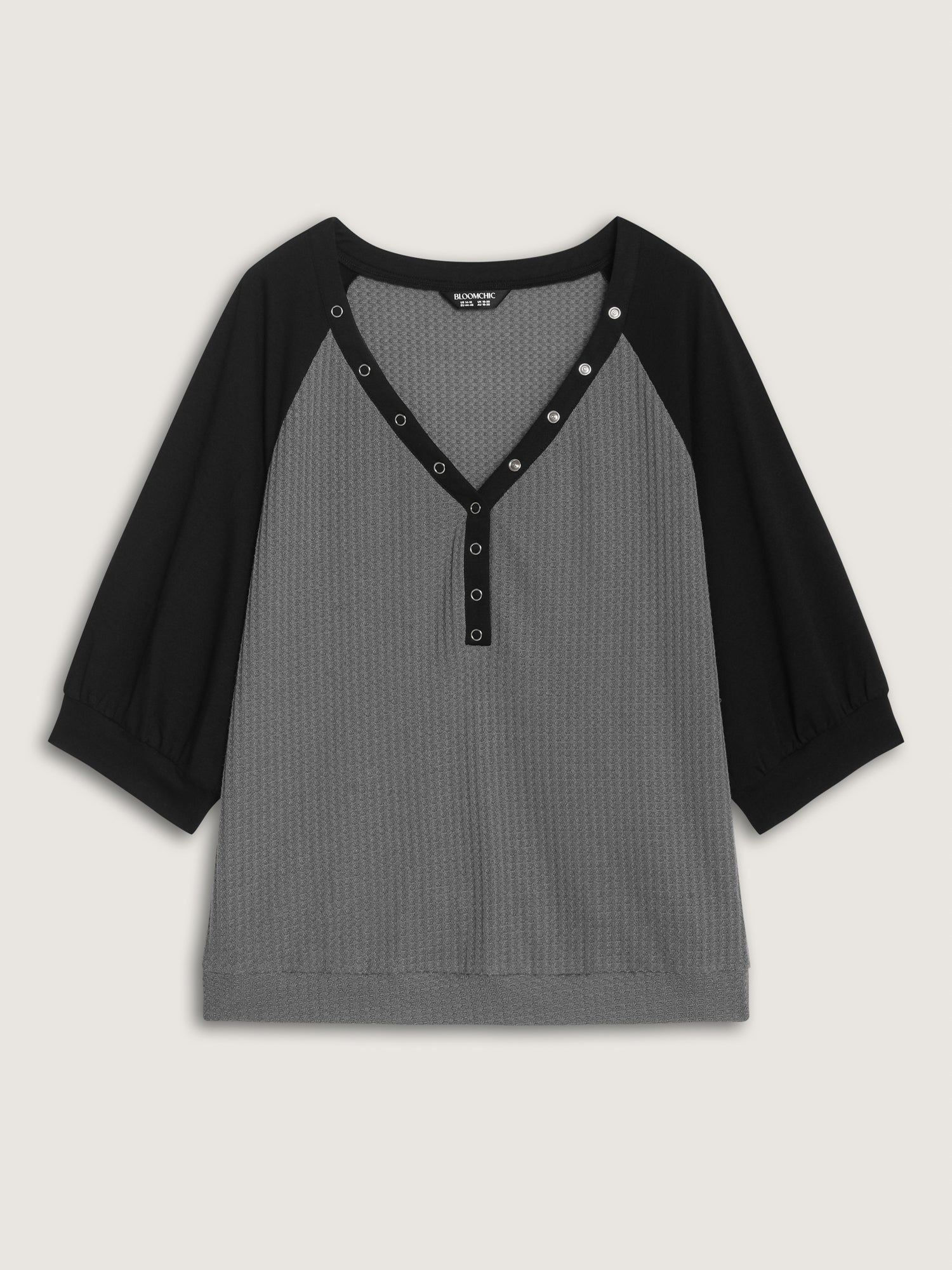 Stretchy Color Contrast Placket T-Shirt