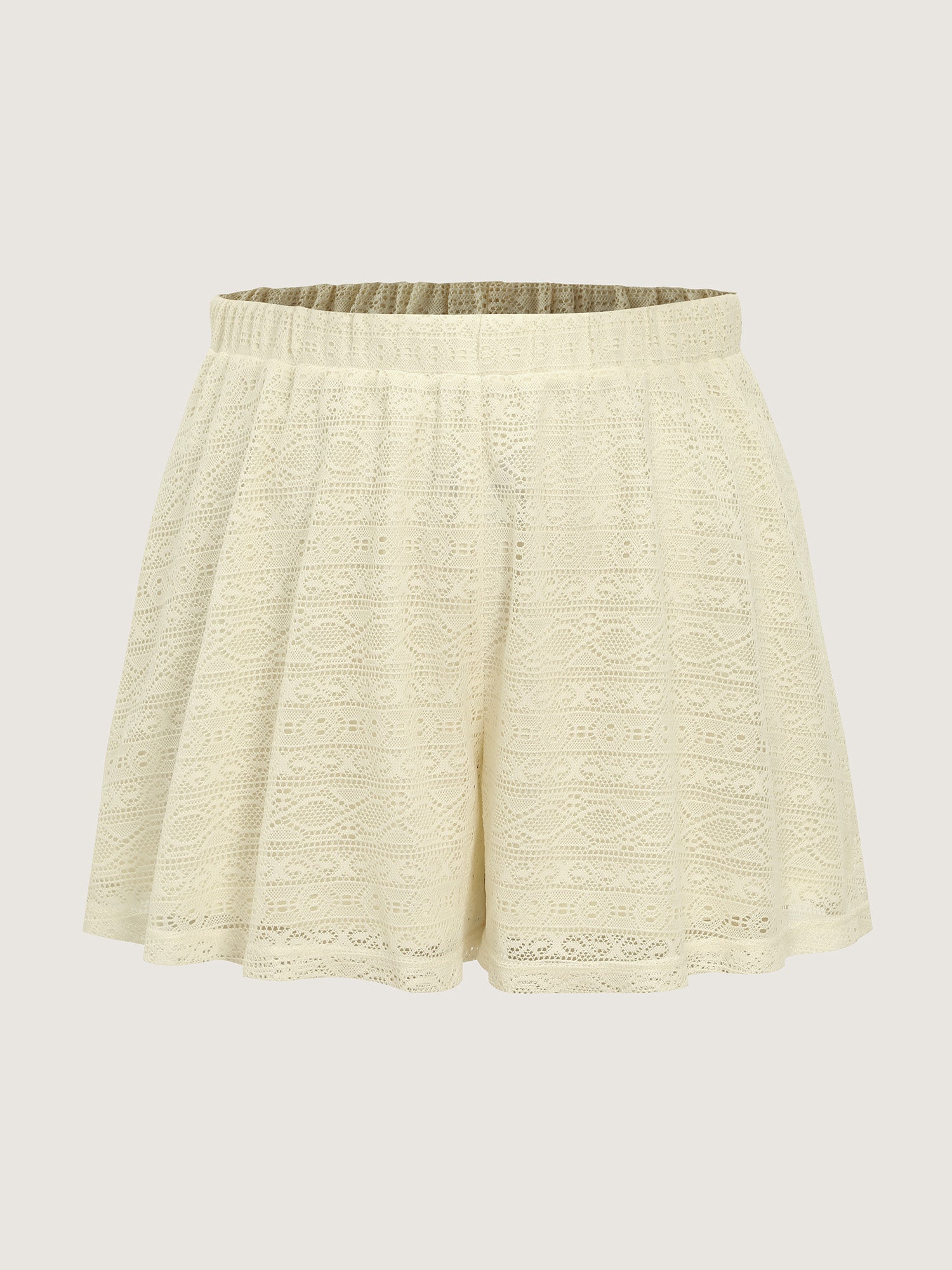 Sheer Breathable Wide-Leg Shorts