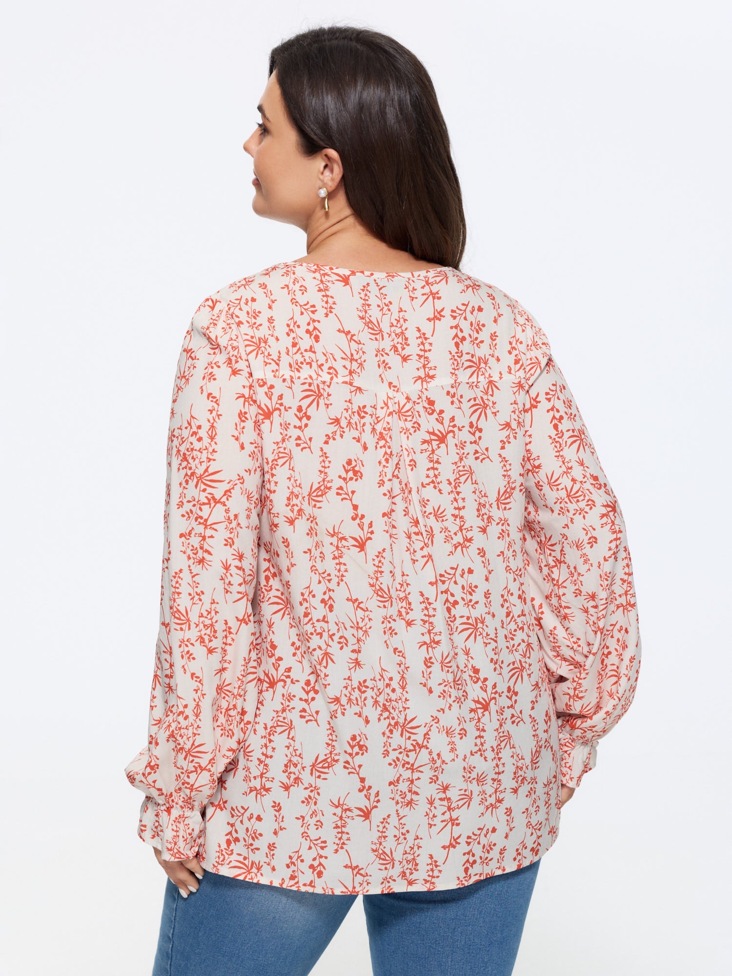 Floral Print Long Sleeve Blouse