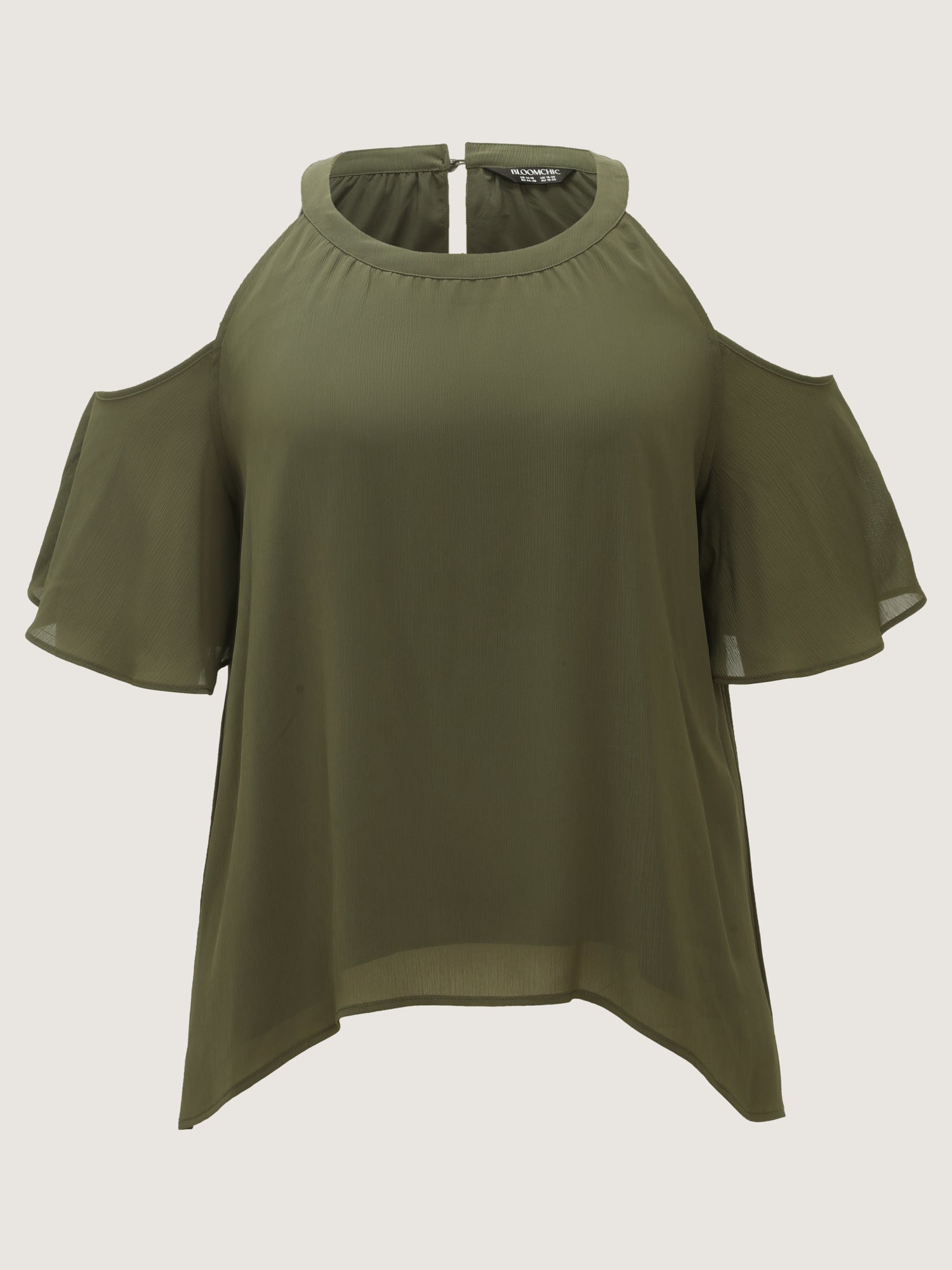 Cut-Out Shoulder Relaxed-Fit Blouse