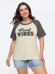 Cotton Good Vibes Raglan Sleeve T-Shirt