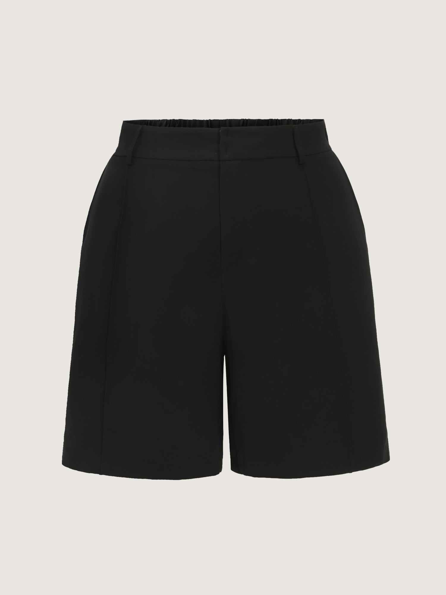 Pull-On Straight-Leg Shorts