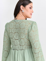 Tunic Waist-Tie Flowy Knit Top