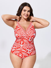Pants Set Geometric Print One-Piece Swimsuit