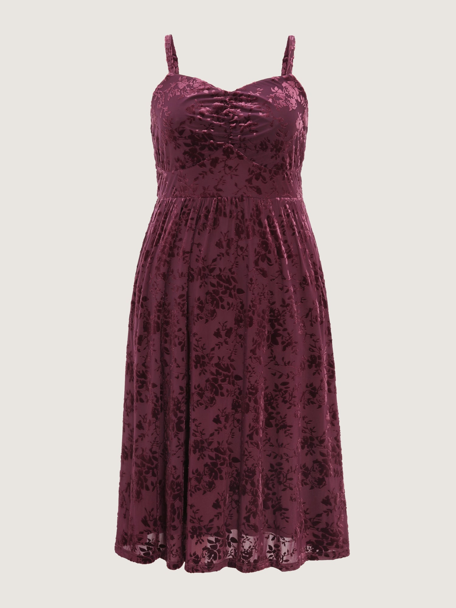 Velvet Laser Cut Sleeveless Midi Dress