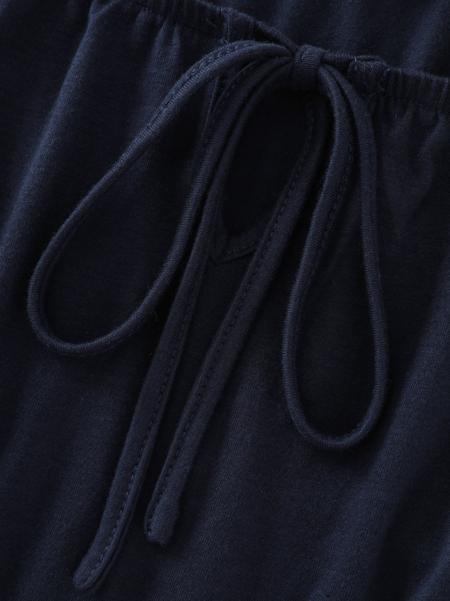 Supersoft Drawstring Neckline Plain Jumpsuit