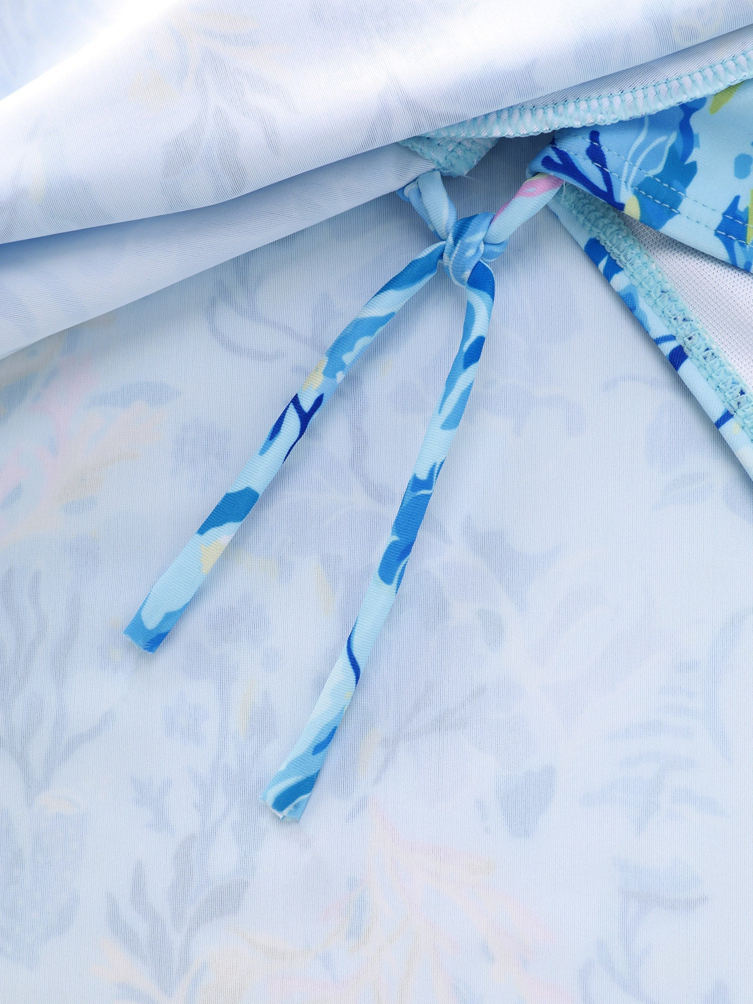Ocean Print Pockets Swim Dress
