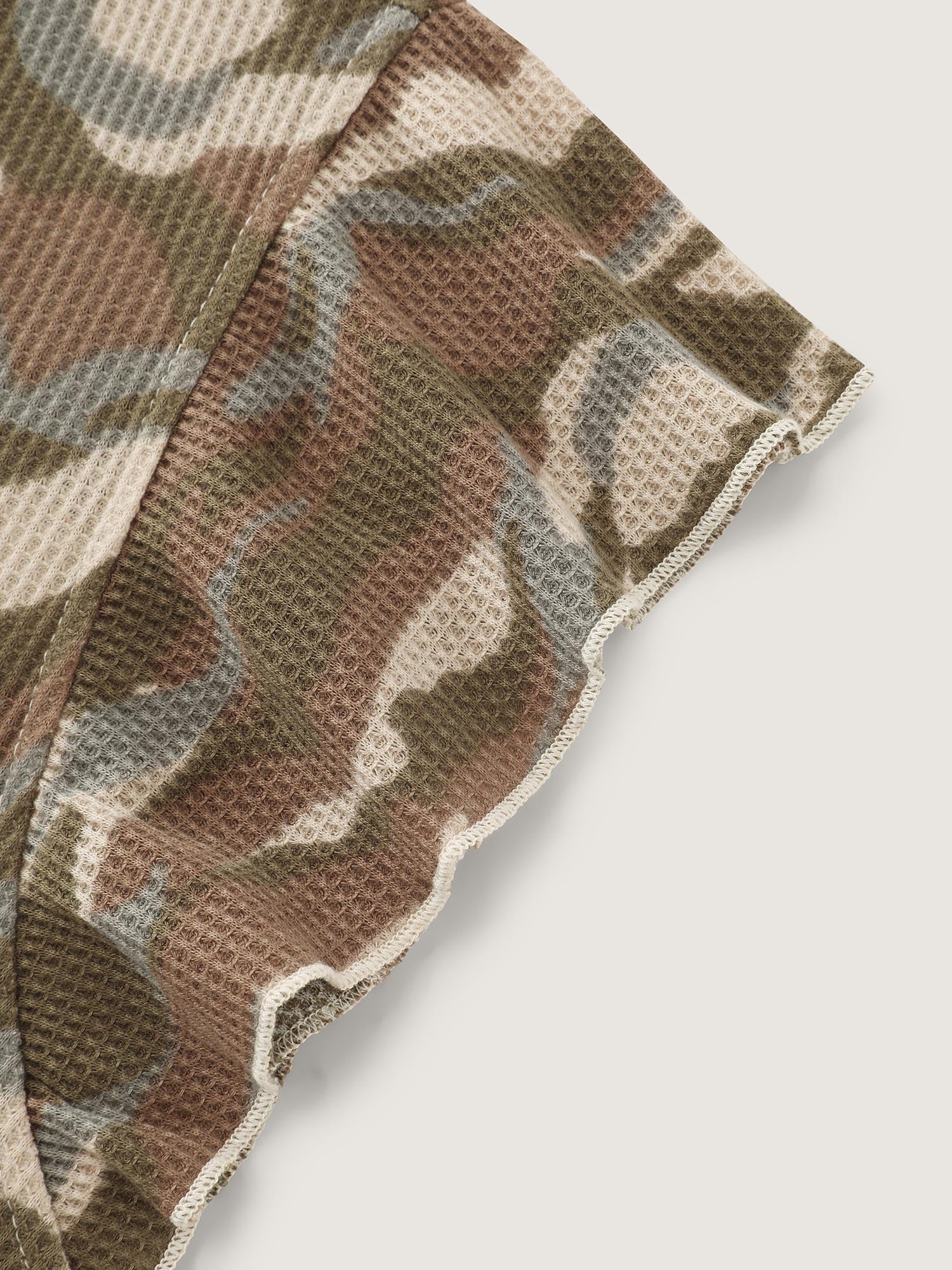 Camouflage Print Cap Sleeve Mini Dress