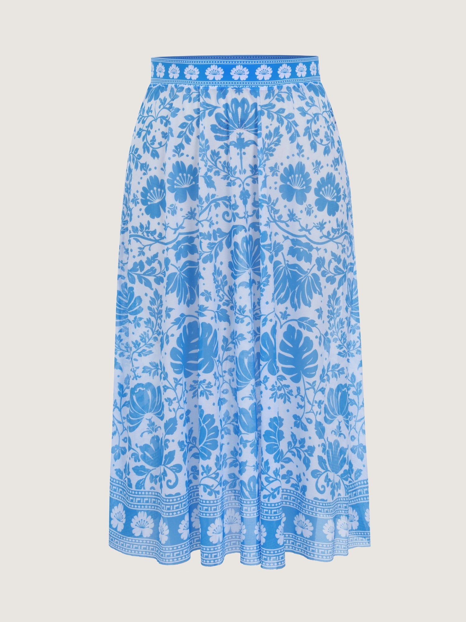 Sarong Set Floral Print One-Piece Swimsuit