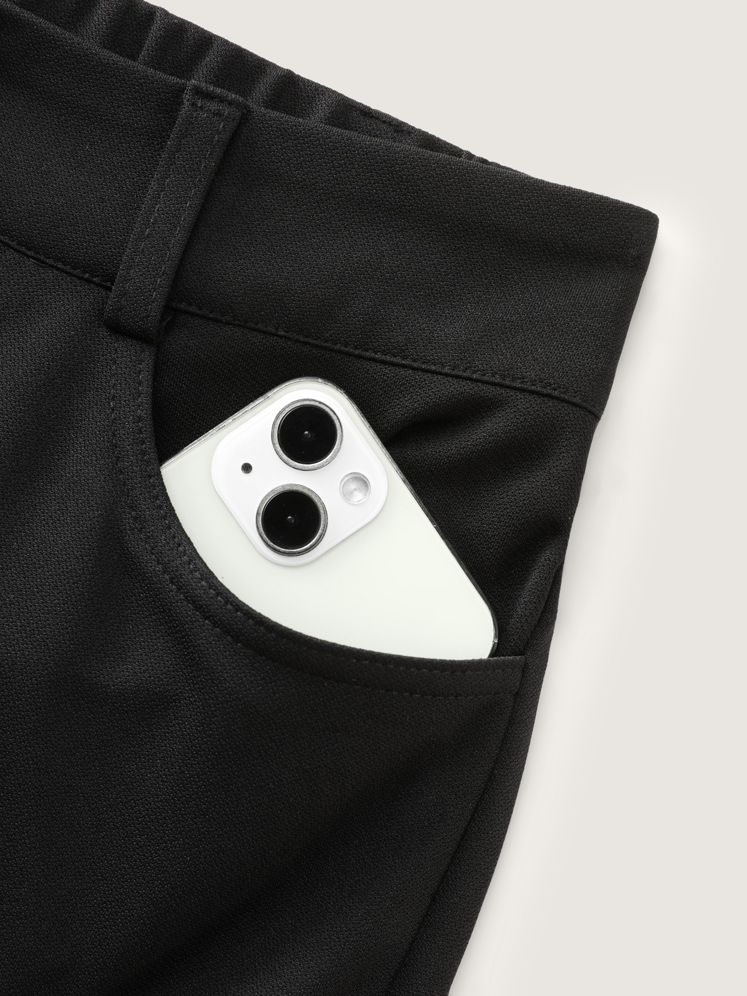 Stretchy Waist Crease Line Flared Pants