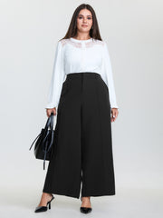 Stretchy Waist Straight Leg Pants