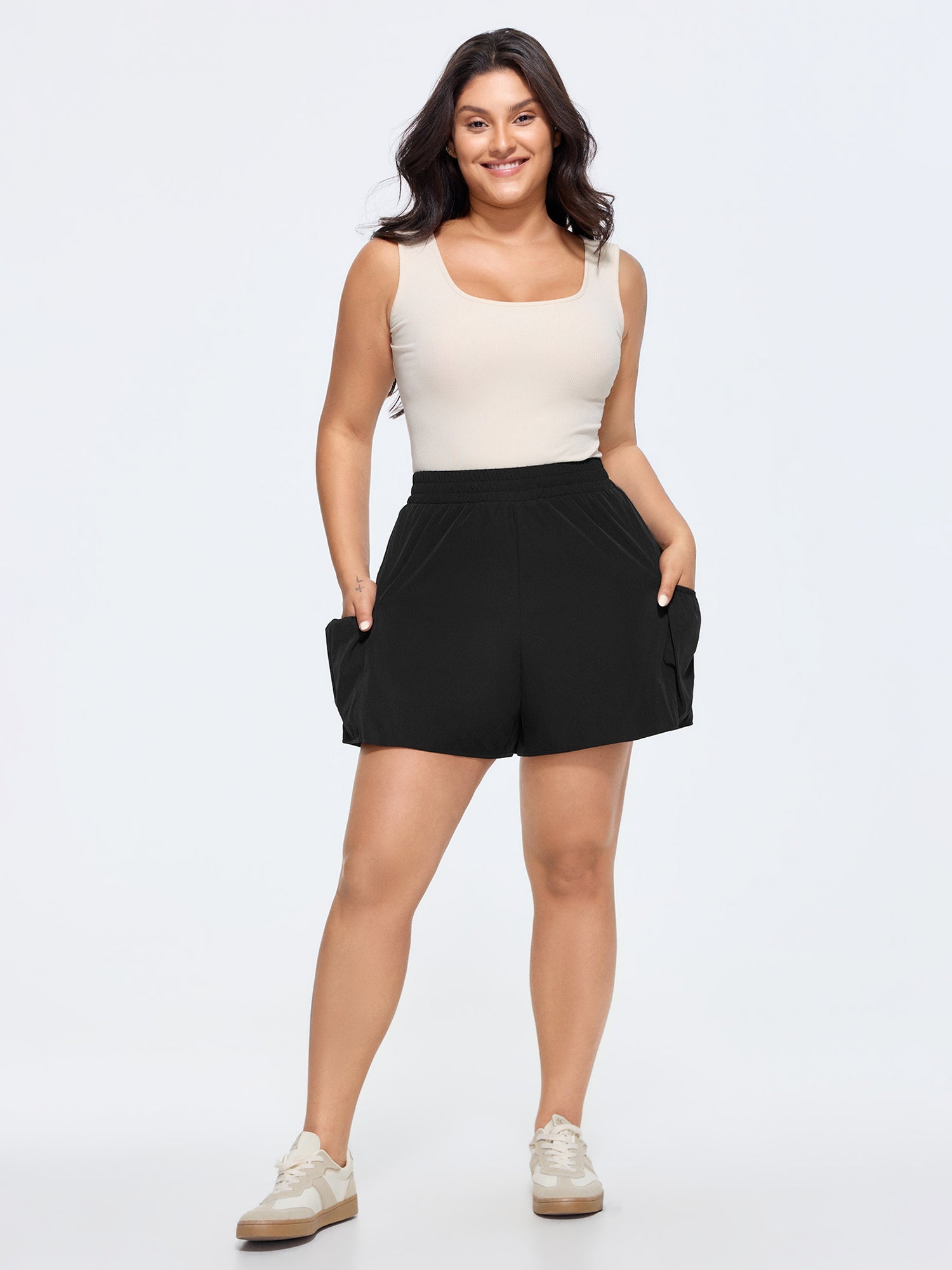 Stretchy Relaxed-Fit Pockets Shorts