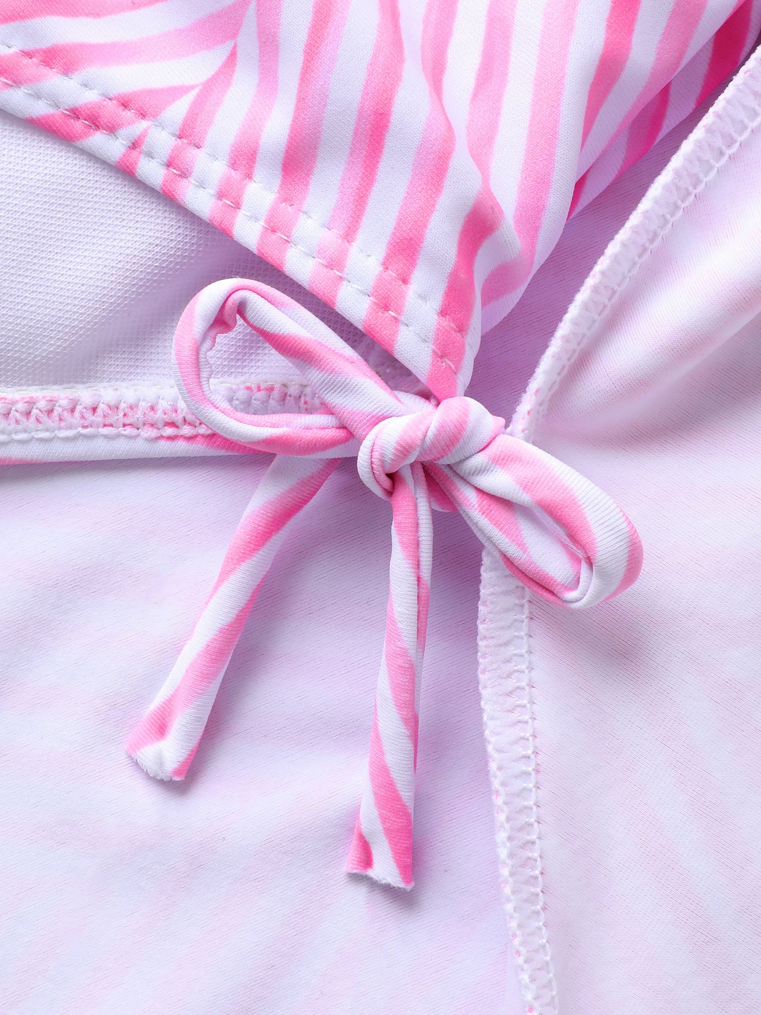 Anti-Float Ties Stripes Swim Dress