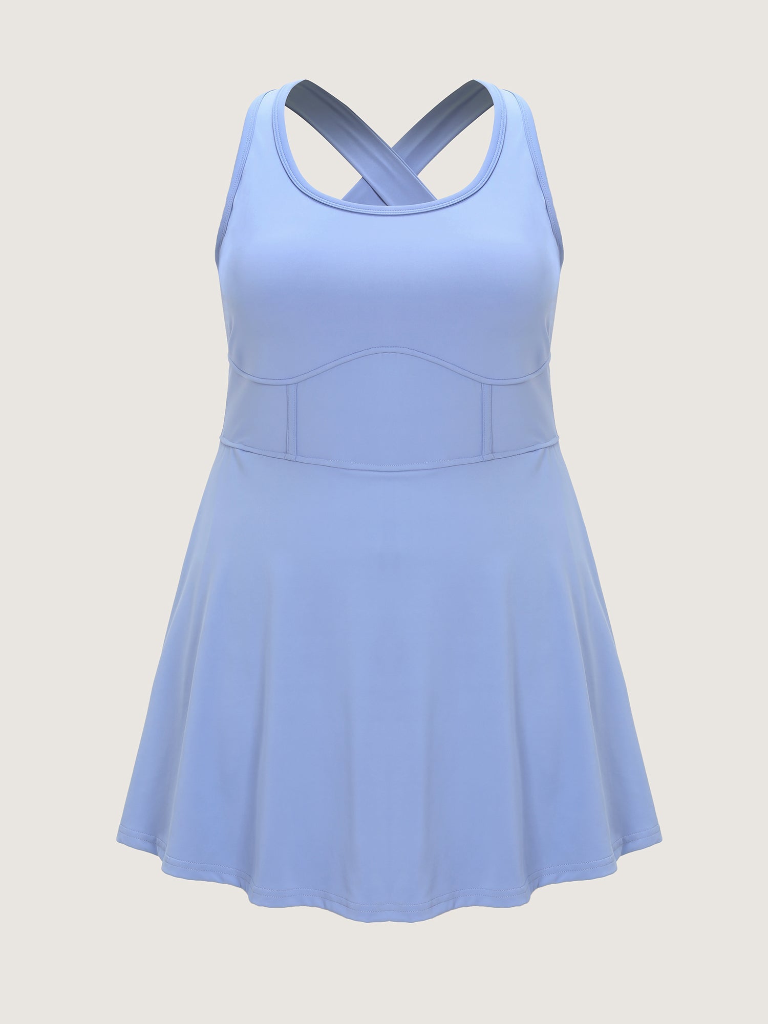 Stretchy Sculpted Fit And Flare Pocket Mini Dress