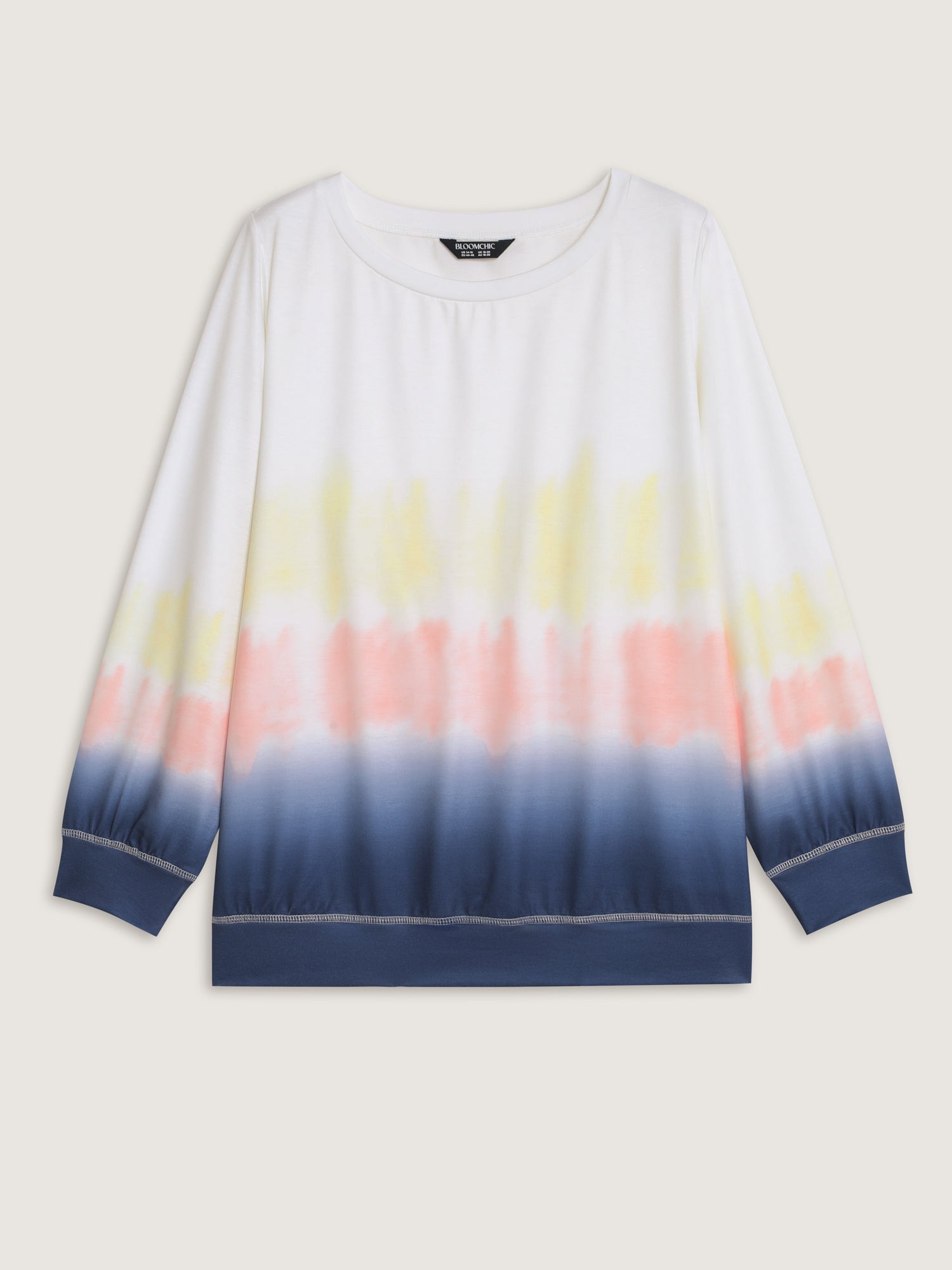 Supersoft Ombre Print Round Neck Sweatshirt