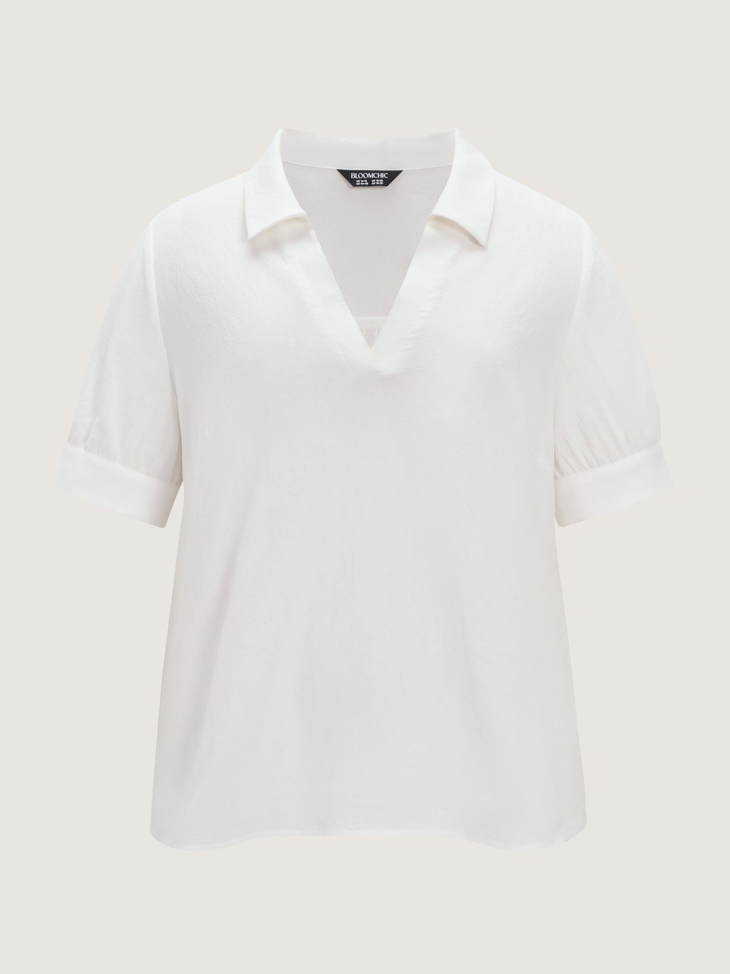 Cotton V-Neck Collared Long Length Blouse