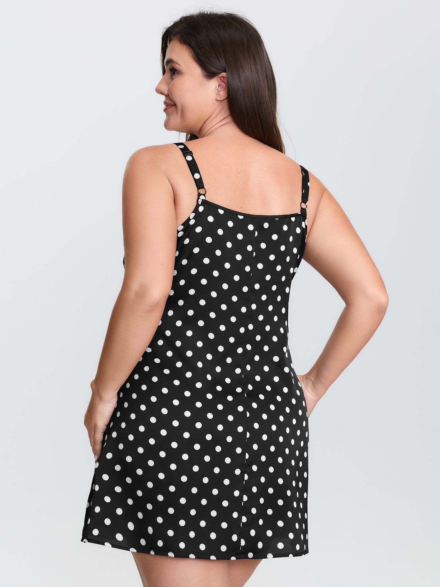 Polka Dot Charm V-Neckline Nightgown