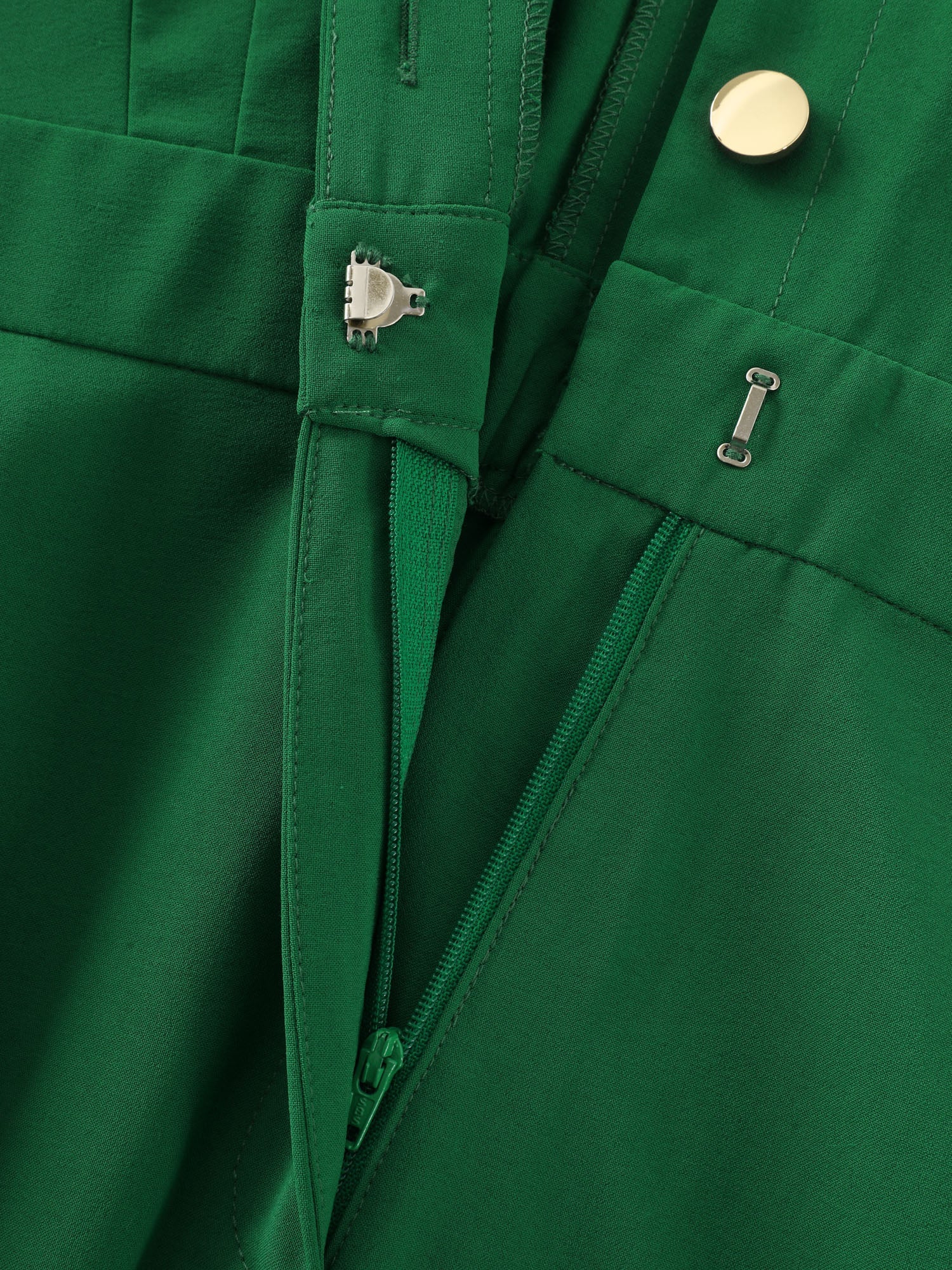 Button Placket Pockets Wide-Leg Jumpsuit